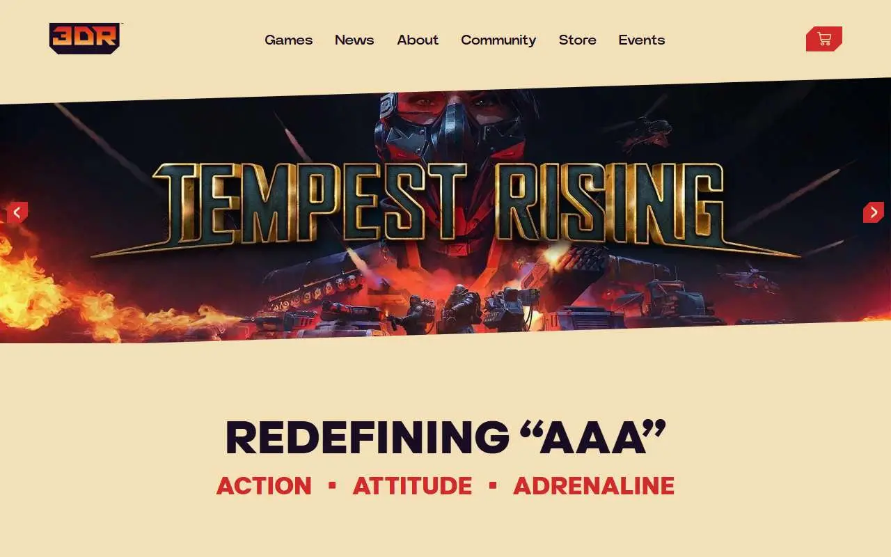Tampilan website resmi 3D Realms (3drealms.com)