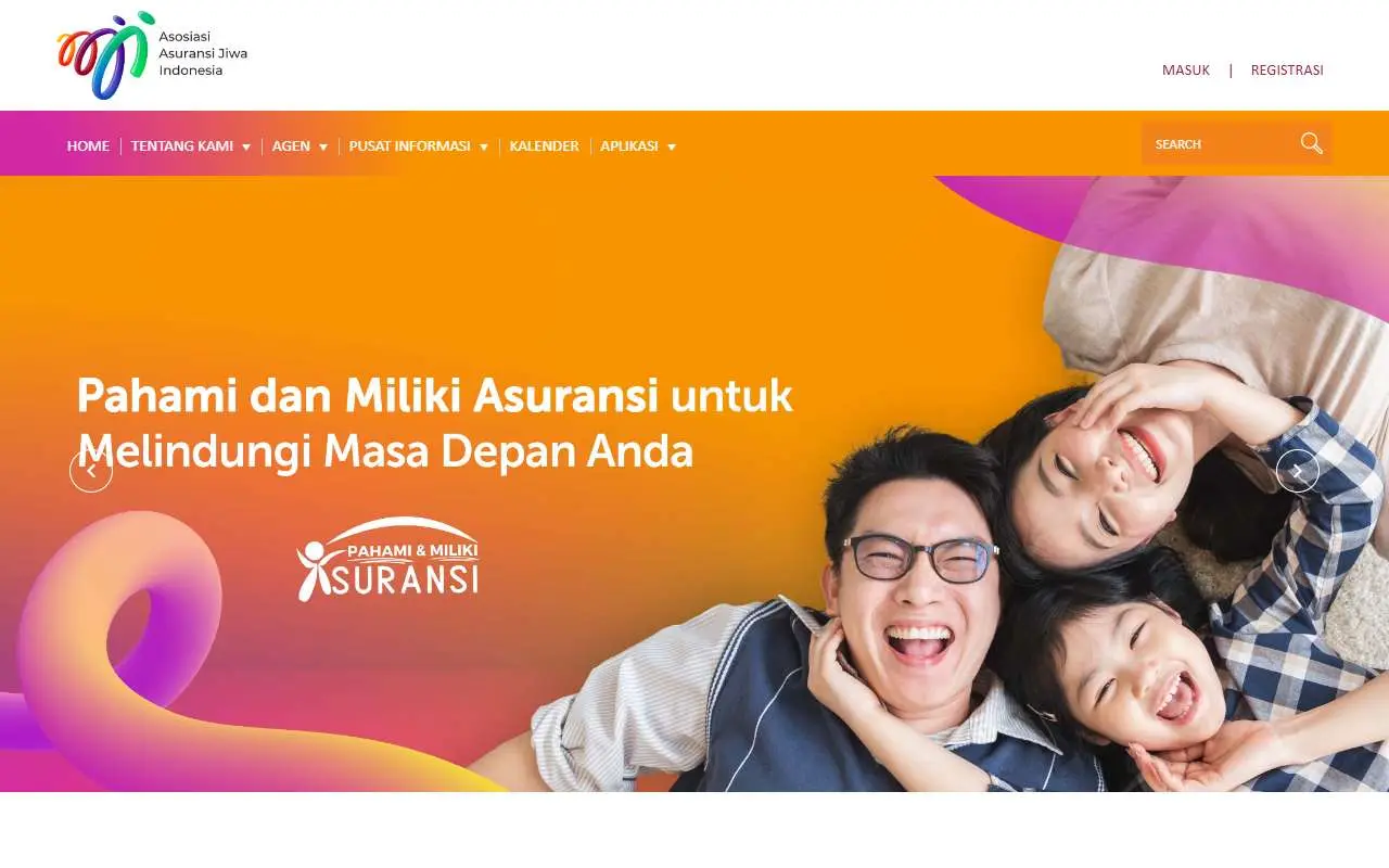 Tampilan website resmi AAJI (aaji.or.id)