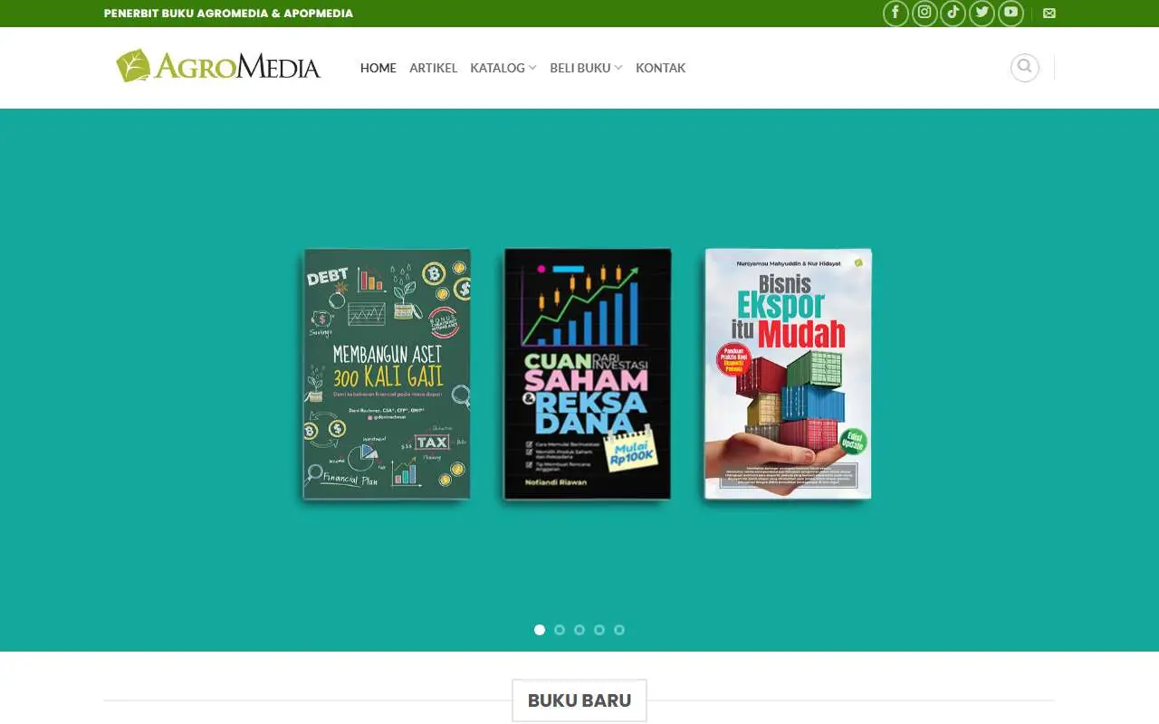 Tampilan website resmi Kelompok Agromedia (agromedia.net)