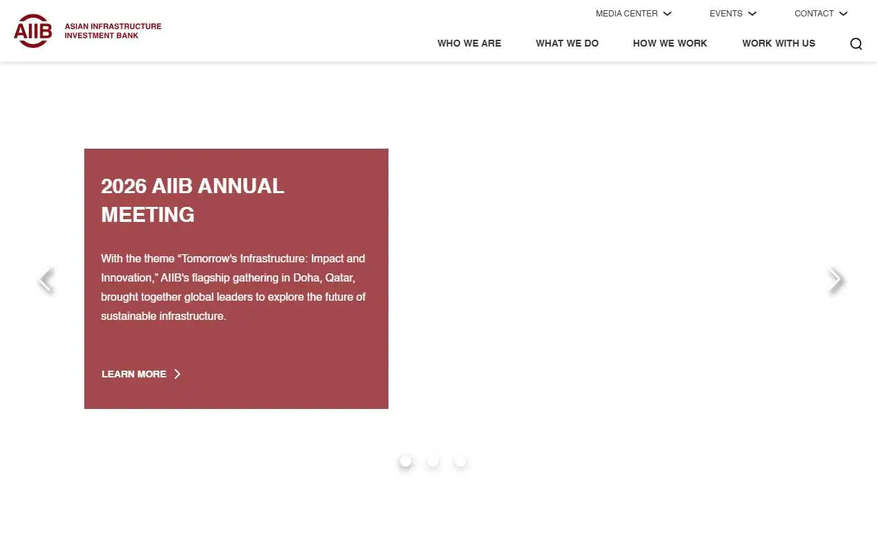 Tampilan website resmi AIIB (aiib.org)