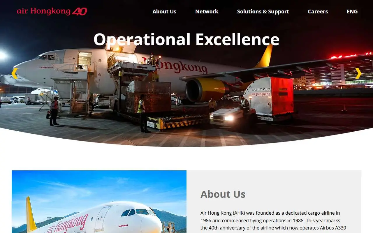 Tampilan website resmi Air Hong Kong (airhongkong.com.hk)