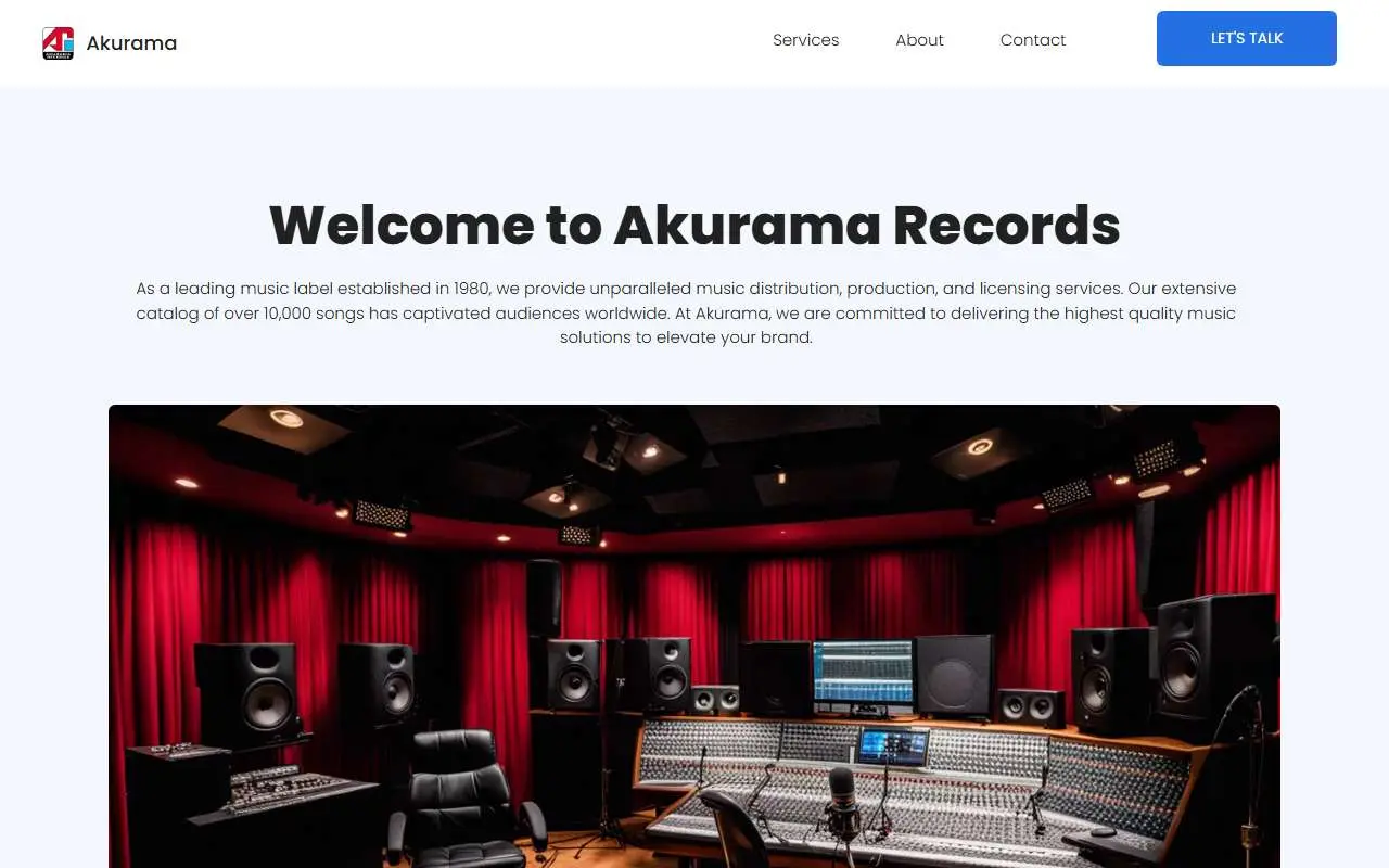 Tampilan website resmi Akurama Records (akurama.org)