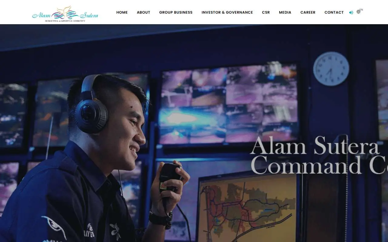 Tampilan website resmi Alam Sutera Realty (alamsuterarealty.co.id)