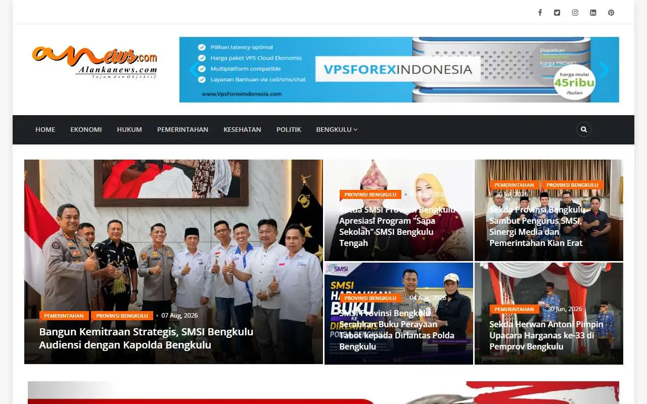 Tampilan website resmi Alanka News (alankanews.com)