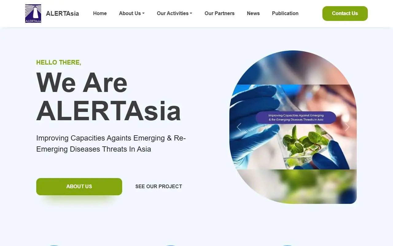 Tampilan website resmi ALERTAsia Foundation (alertasia.org)