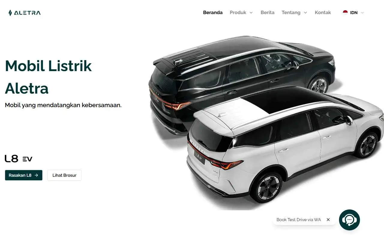 Tampilan website resmi Aletra (aletra.id)