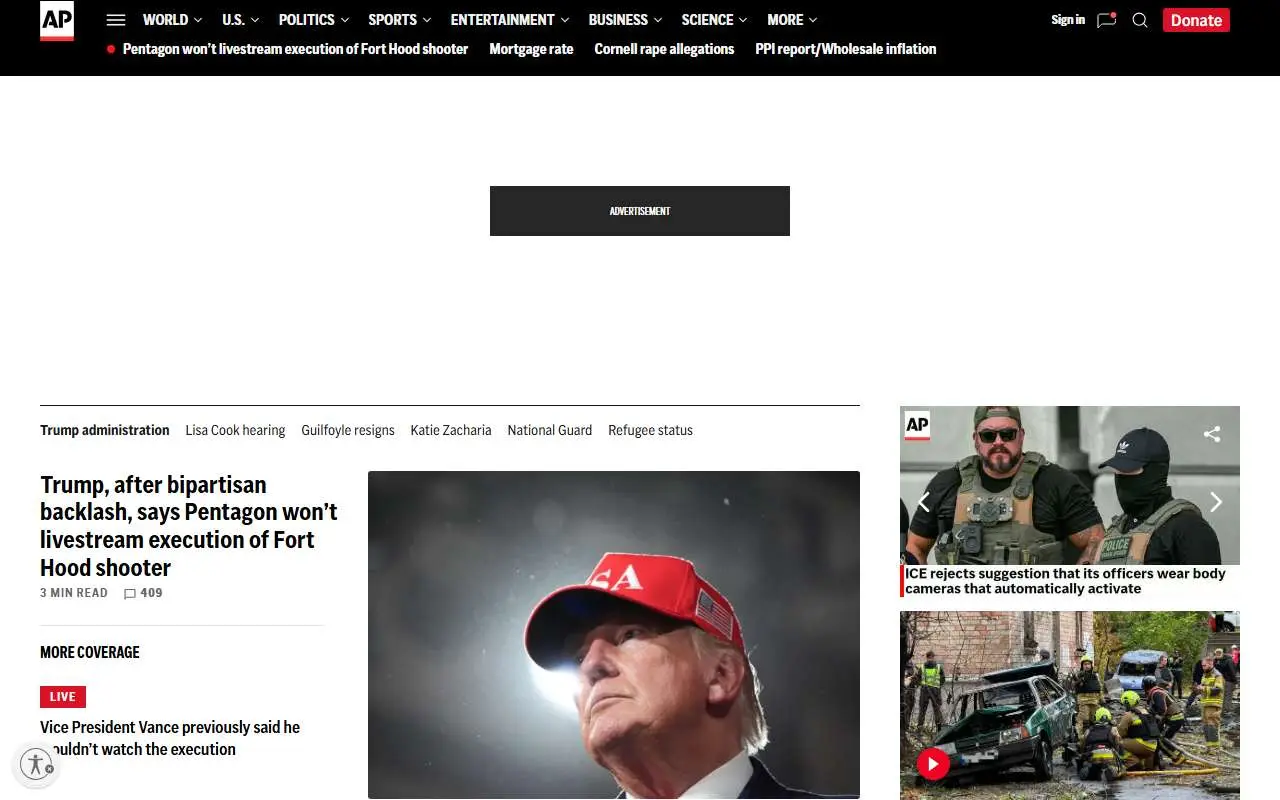 Tampilan website resmi AP News (apnews.com)
