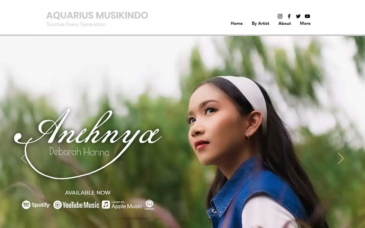 Tampilan website resmi Aquarius Musikindo (aquariusmusik.co.id)