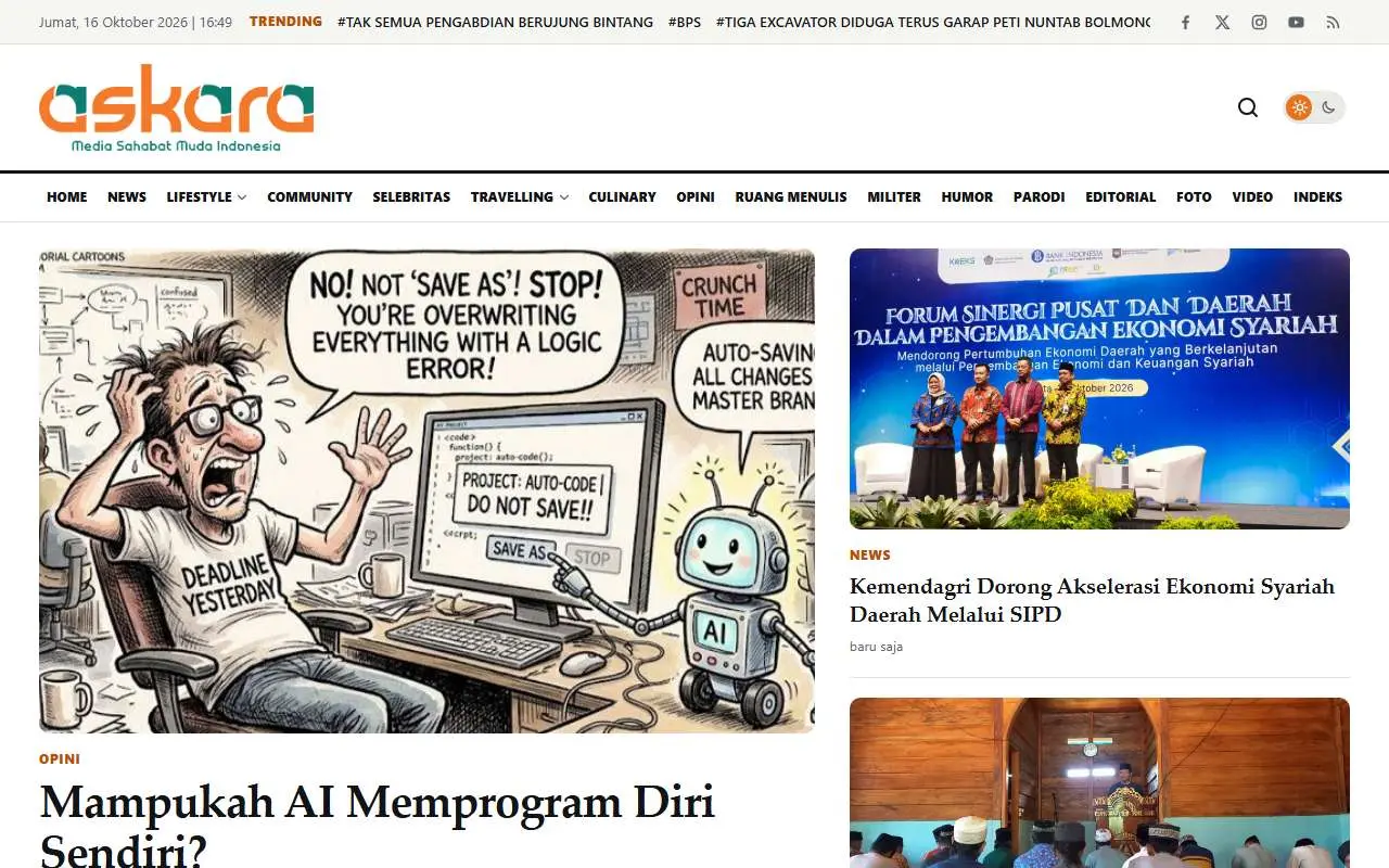 Tampilan website resmi Askara (askara.co)