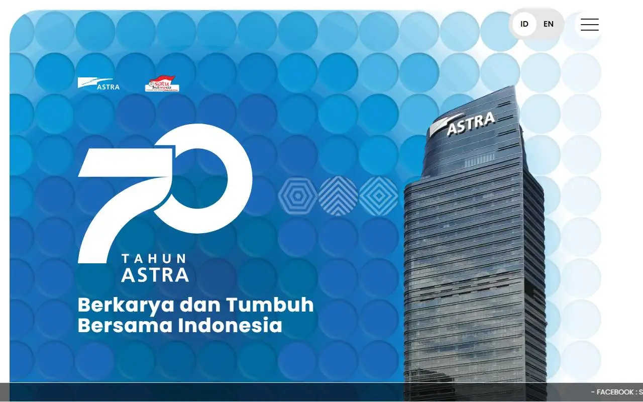 Tampilan website resmi Astra International (astra.co.id)