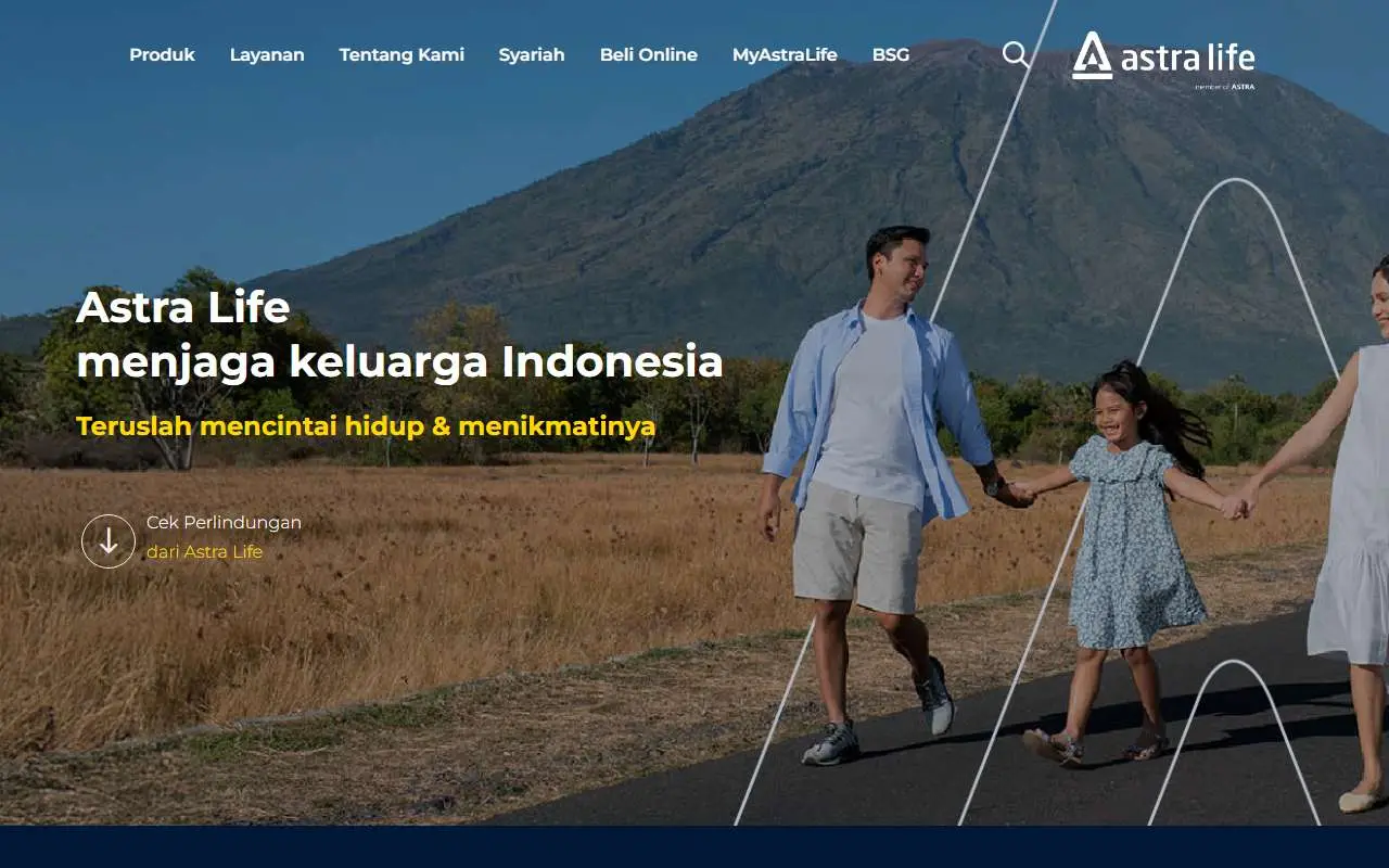 Tampilan website resmi Astra Life (astralife.co.id)