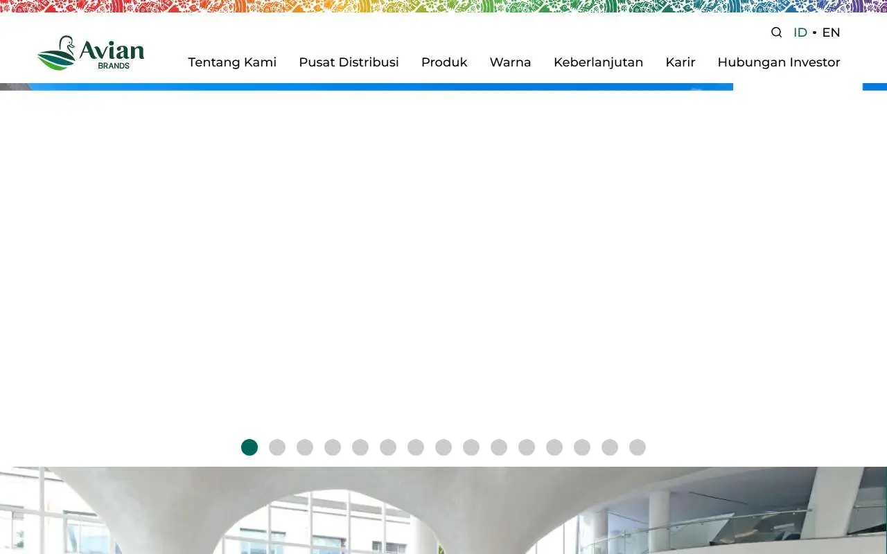Tampilan website resmi Avia Avian (avianbrands.com)