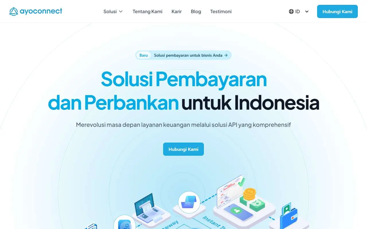 Tampilan website resmi AyoConnect (ayoconnect.com)