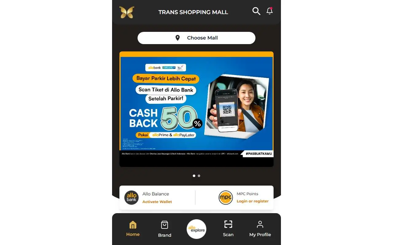 Tampilan website resmi Trans Studio Mall Bali (bali.transstudiomall.com)
