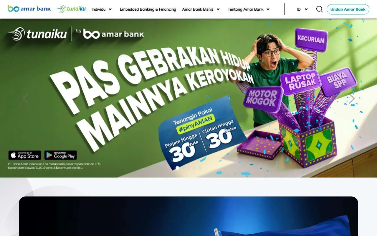 Tampilan website resmi Amar Bank (amarbank.co.id)