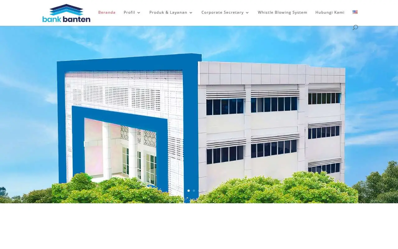 Tampilan website resmi Bank Banten (bankbanten.co.id)
