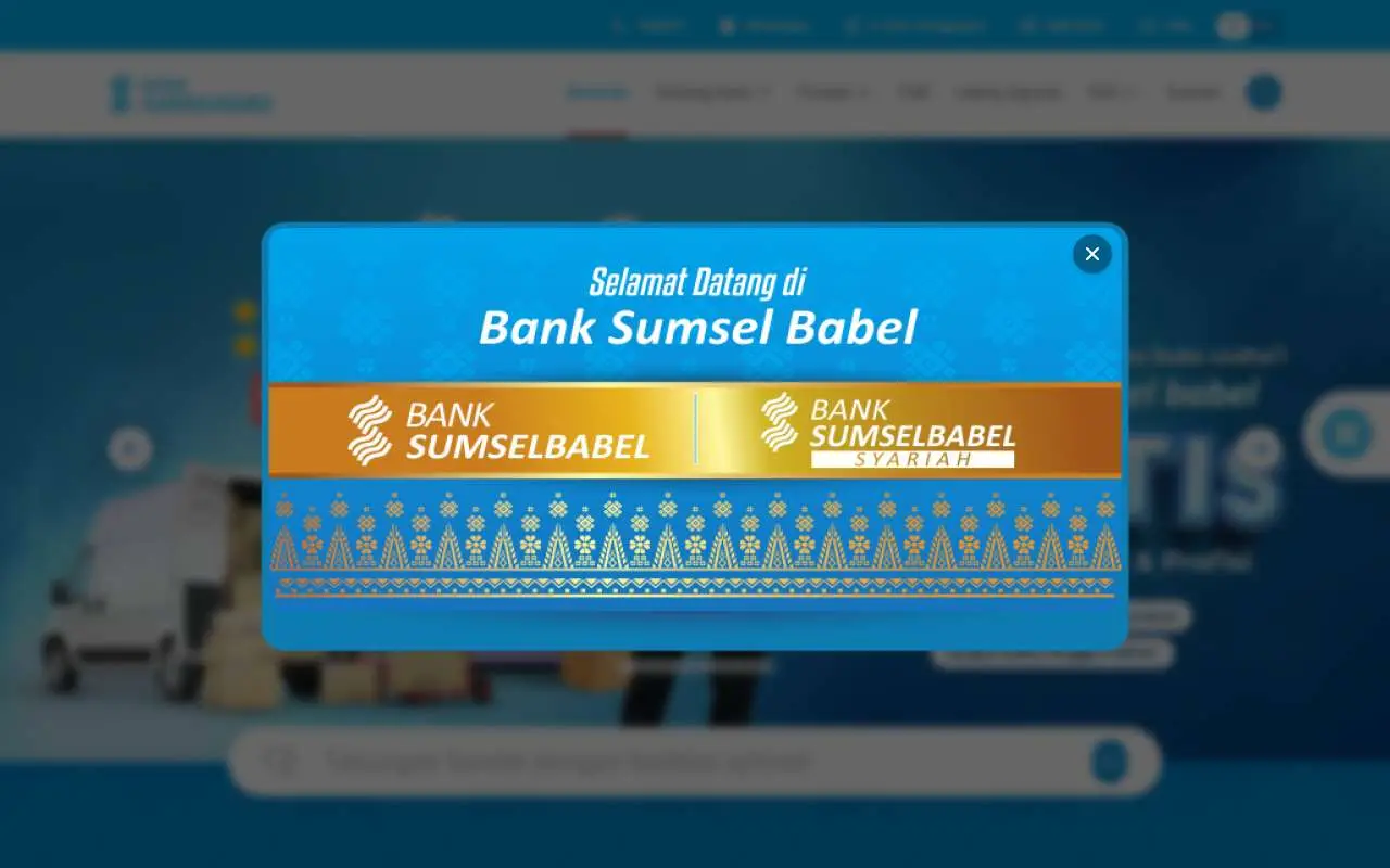 Tampilan website resmi Bank Sumsel Babel (banksumselbabel.com)
