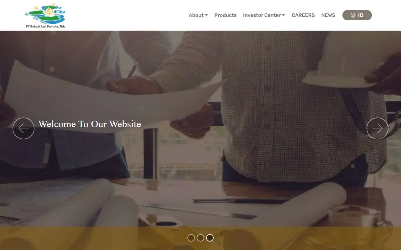 Tampilan website resmi Bekasi Asri Pemula (bekasiasripemula.co.id)