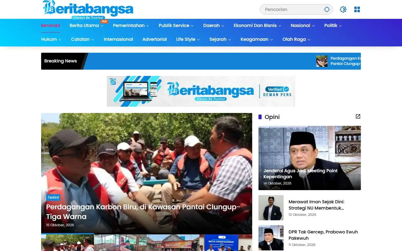 Tampilan website resmi Berita Bangsa (beritabangsa.id)