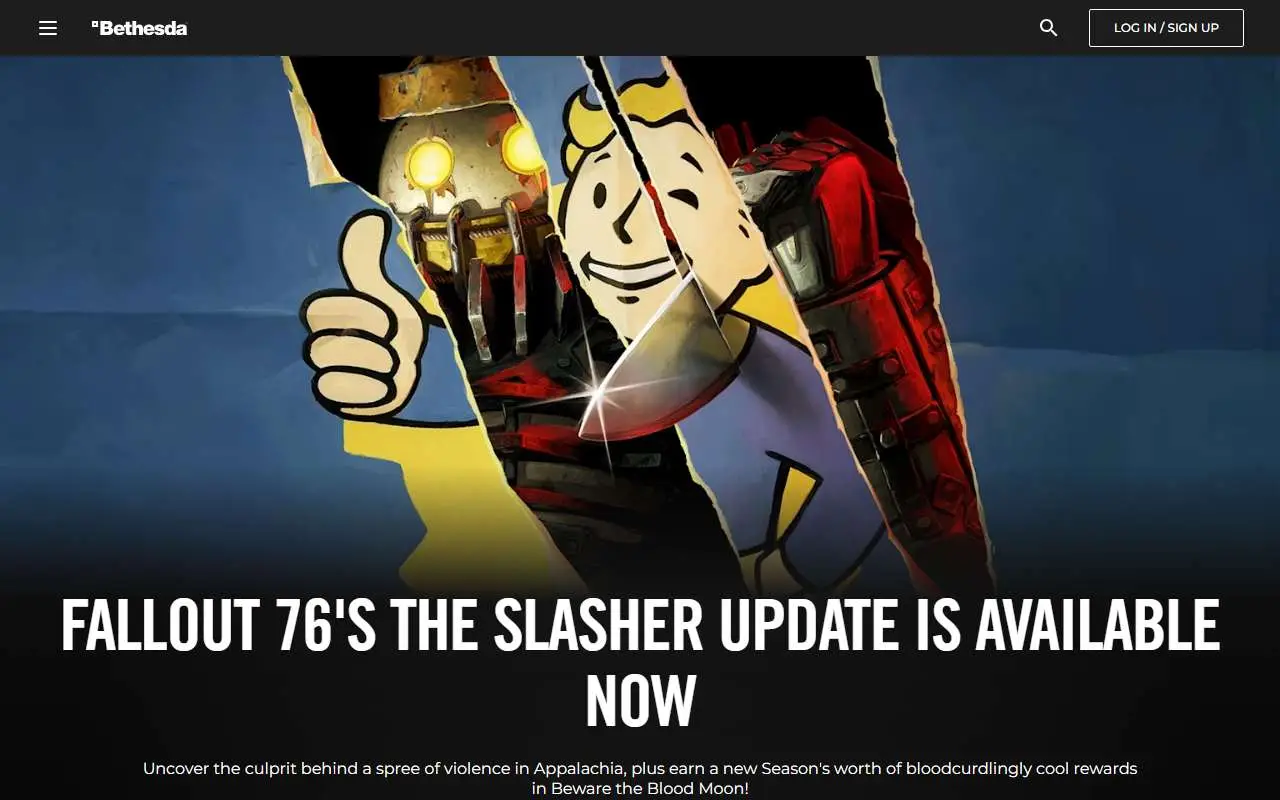 Tampilan website resmi Bethesda (bethesda.net)