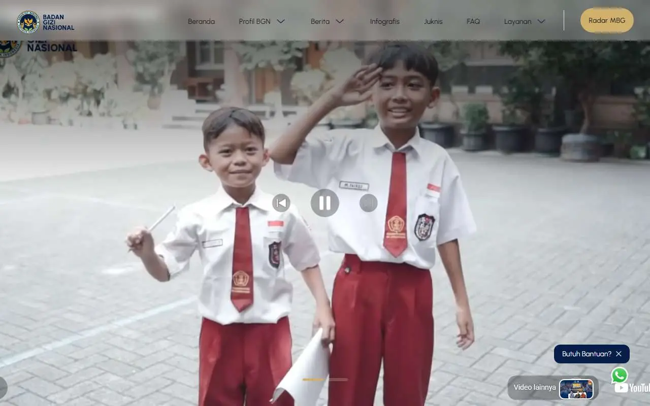 Tampilan website resmi Badan Gizi Nasional (bgn.go.id)