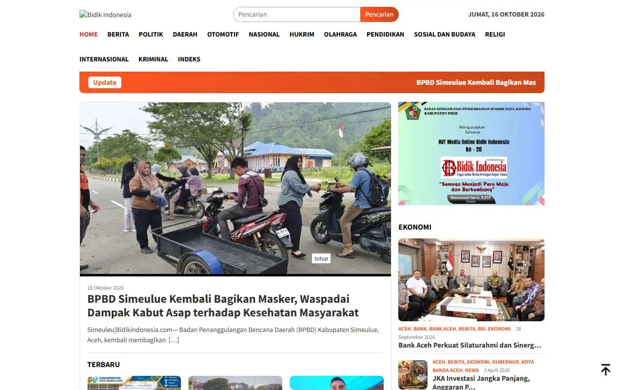 Tampilan website resmi Bidik Indonesia (bidikindonesia.com)