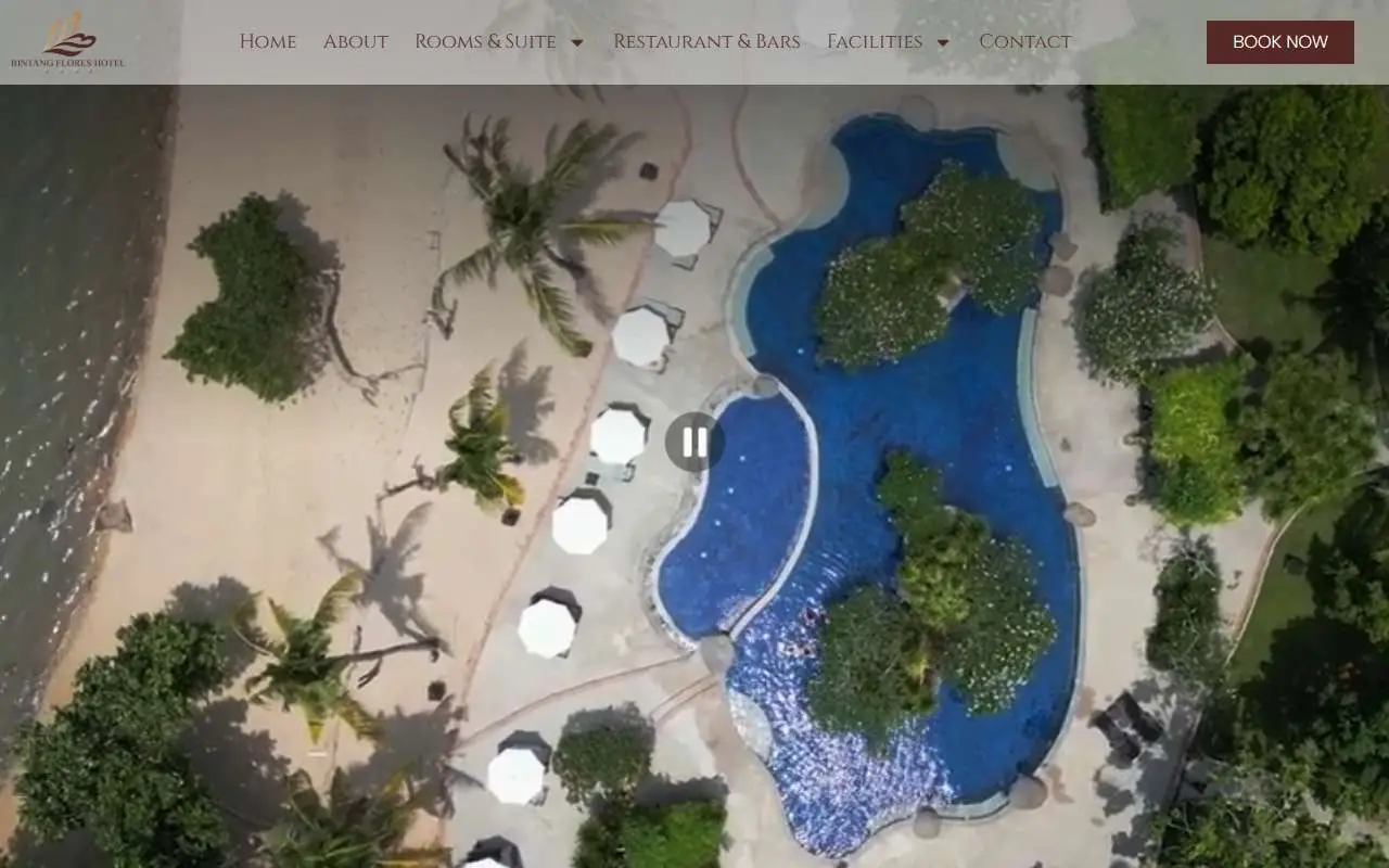 Tampilan website resmi Bintang Flores Hotel (bintangfloreshotel.com)