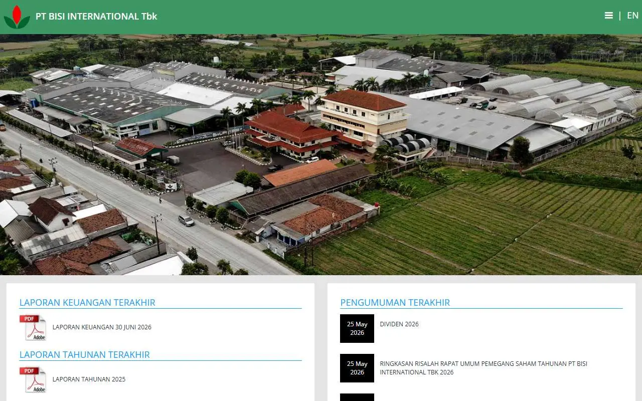 Tampilan website resmi Bisi International (bisi.co.id)