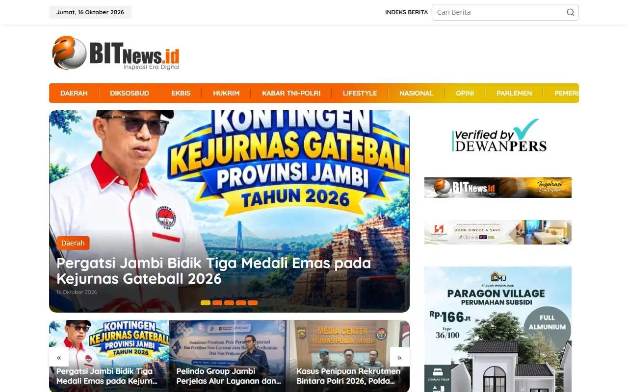 Tampilan website resmi Bitnews (bitnews.id)