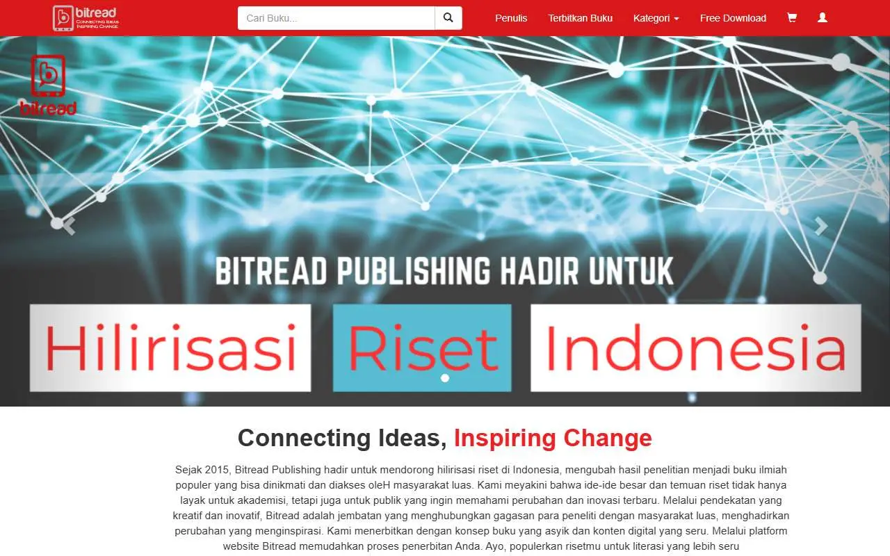 Tampilan website resmi Bitread (bitread.id)