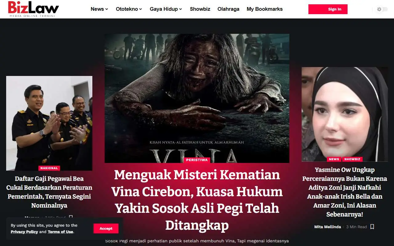 Tampilan website resmi Bizlaw (bizlaw.id)