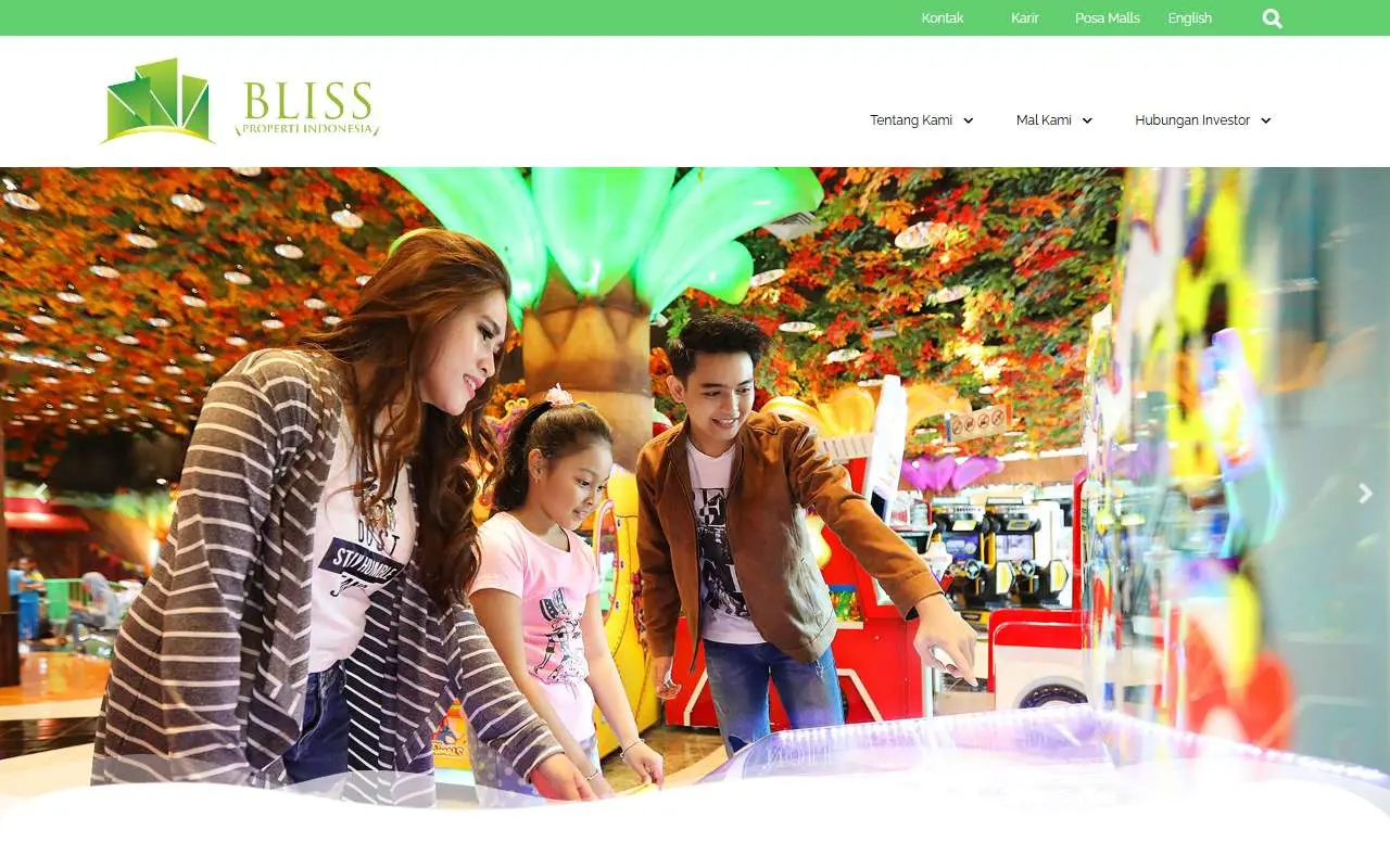 Tampilan website resmi Bliss Properti Indonesia (blisspropertiindonesia.com)
