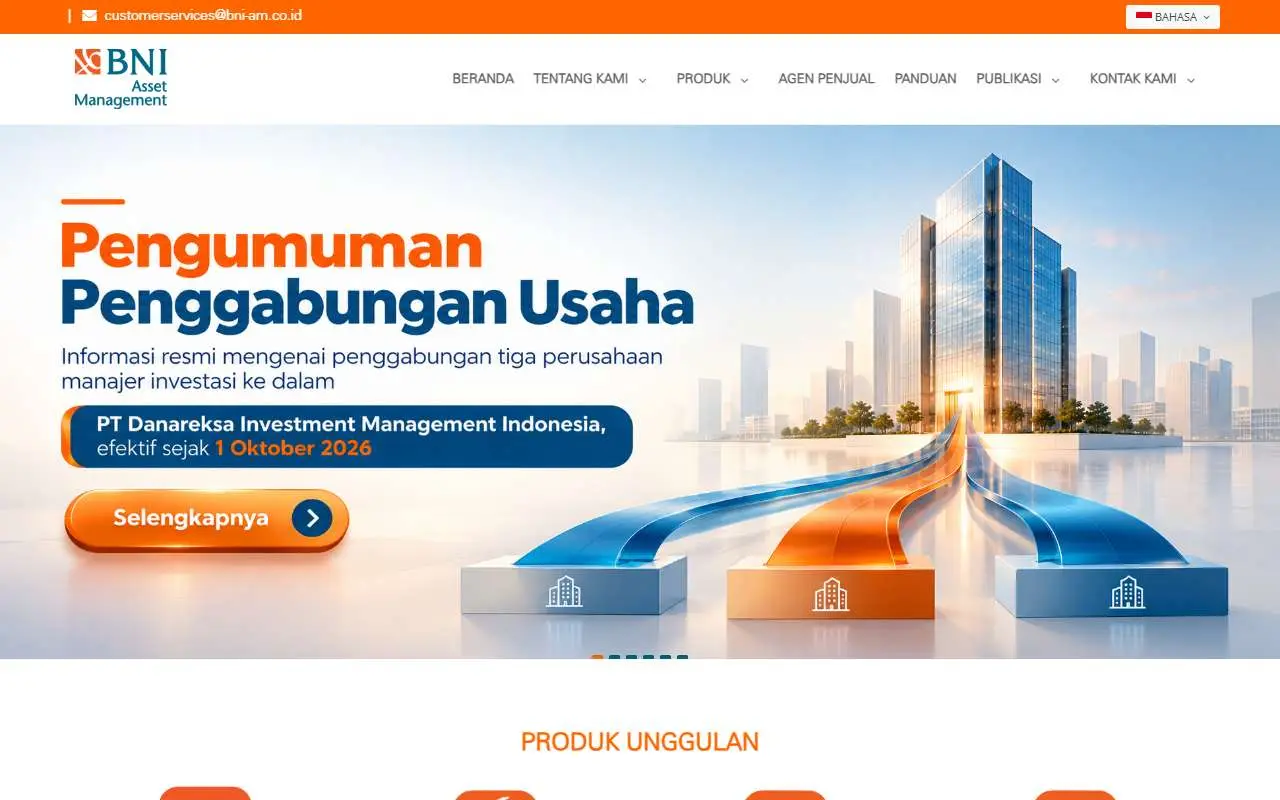 Tampilan website resmi BNI Asset Management (bni-am.co.id)