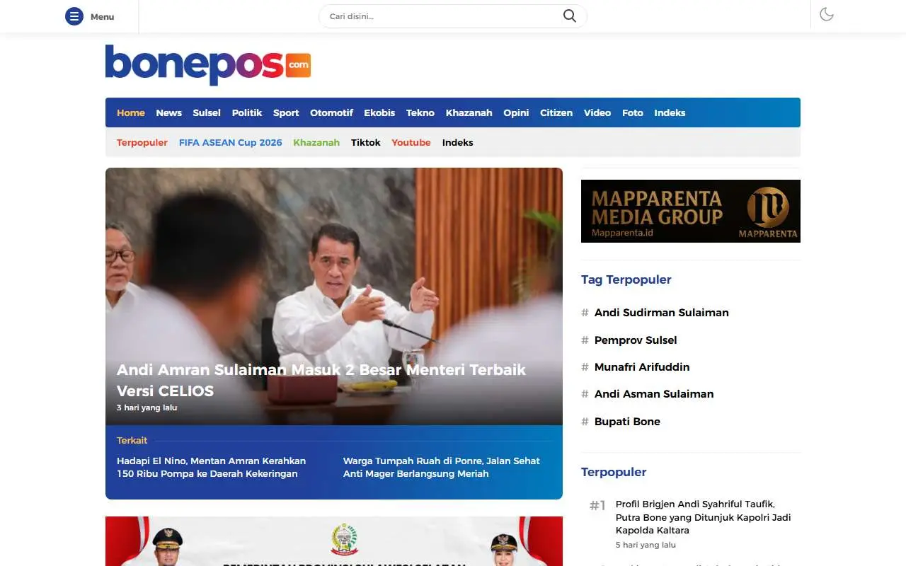 Tampilan website resmi Bonepos (bonepos.com)