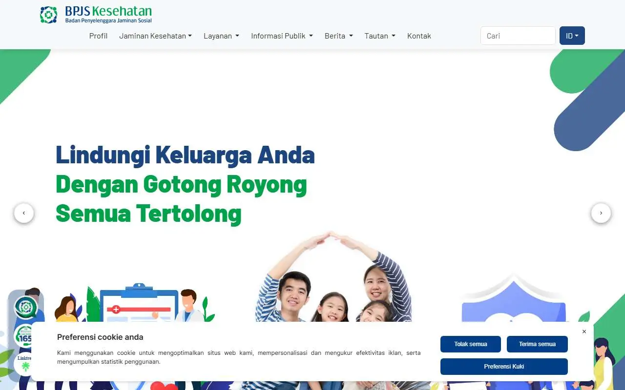 Tampilan website resmi BPJS Kesehatan (bpjs-kesehatan.go.id)