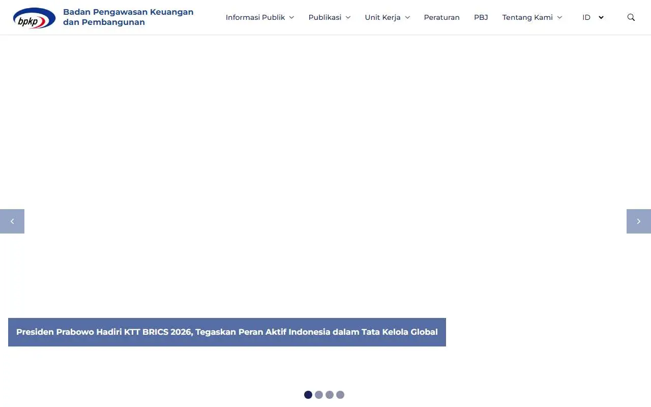 Tampilan website resmi BPKP (bpkp.go.id)