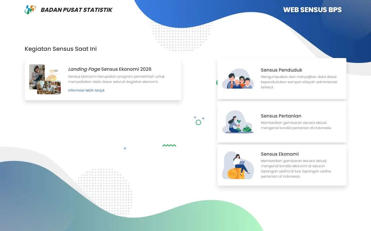 Tampilan website resmi Sensus BPS (sensus.bps.go.id)