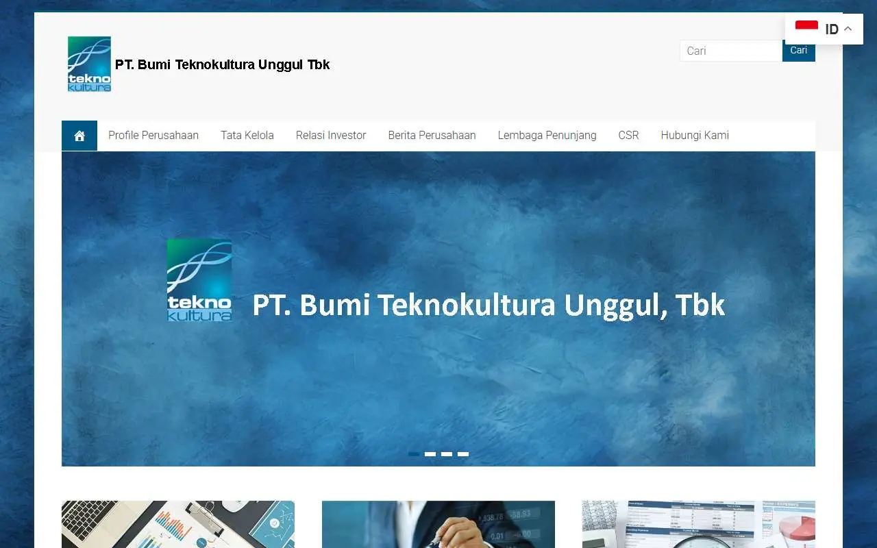 Tampilan website resmi Bumi Teknokultura Unggul (btek.co.id)