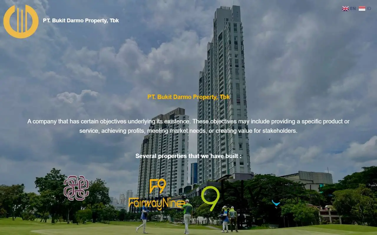 Tampilan website resmi Bukit Darmo Property (bukitdarmoproperty.com)