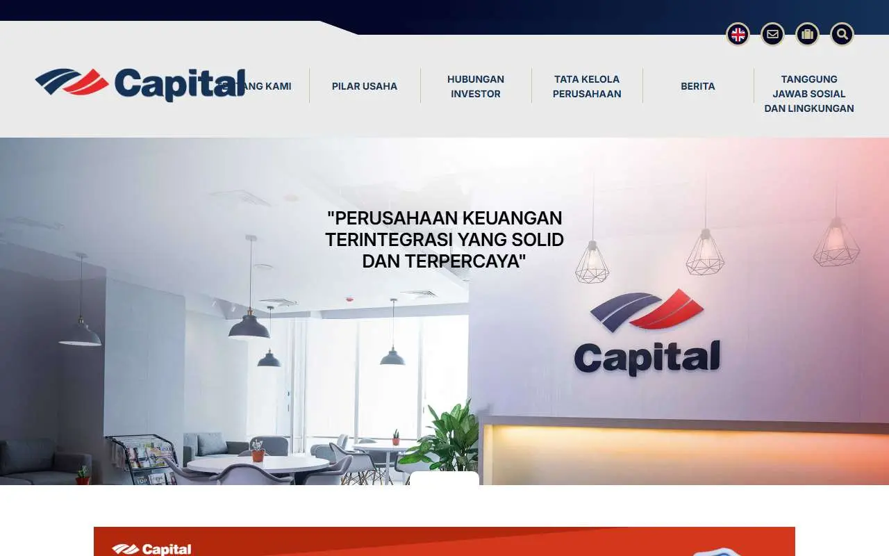 Tampilan website resmi Capital Financial Indonesia (capitalfinancial.co.id)