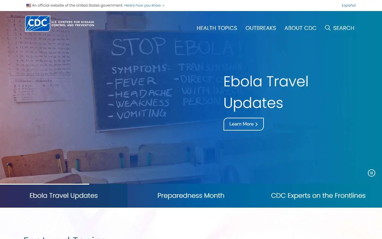 Tampilan website resmi CDC (cdc.gov)