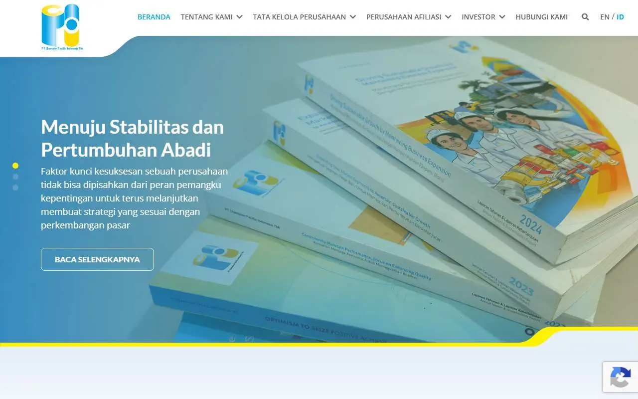 Tampilan website resmi Champion Pacific Indonesia (champion.co.id)