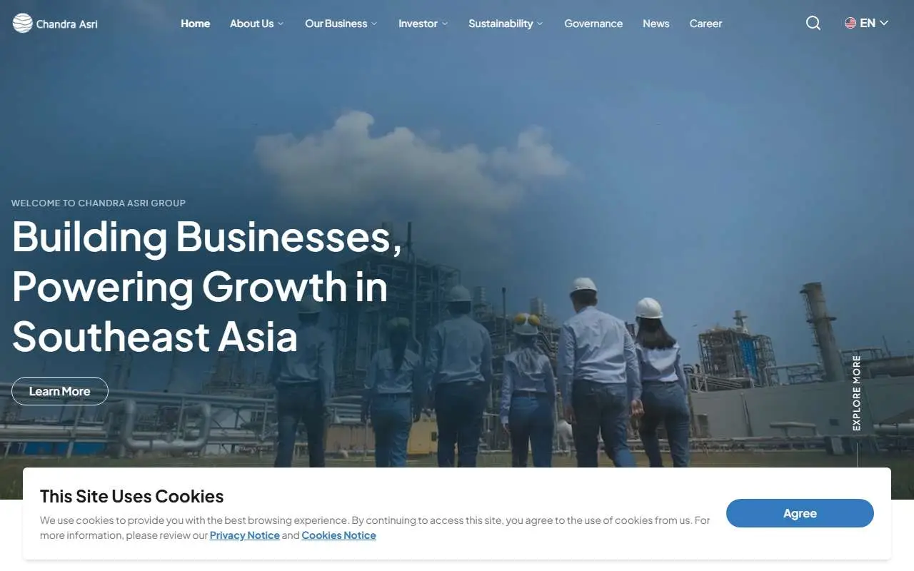 Tampilan website resmi Chandra Asri Pacific (chandra-asri.com)