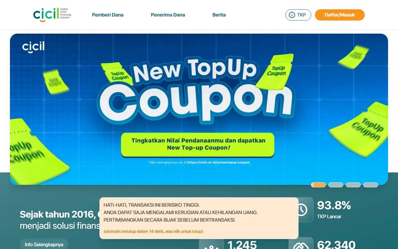 Tampilan website resmi Cicil (cicil.co.id)