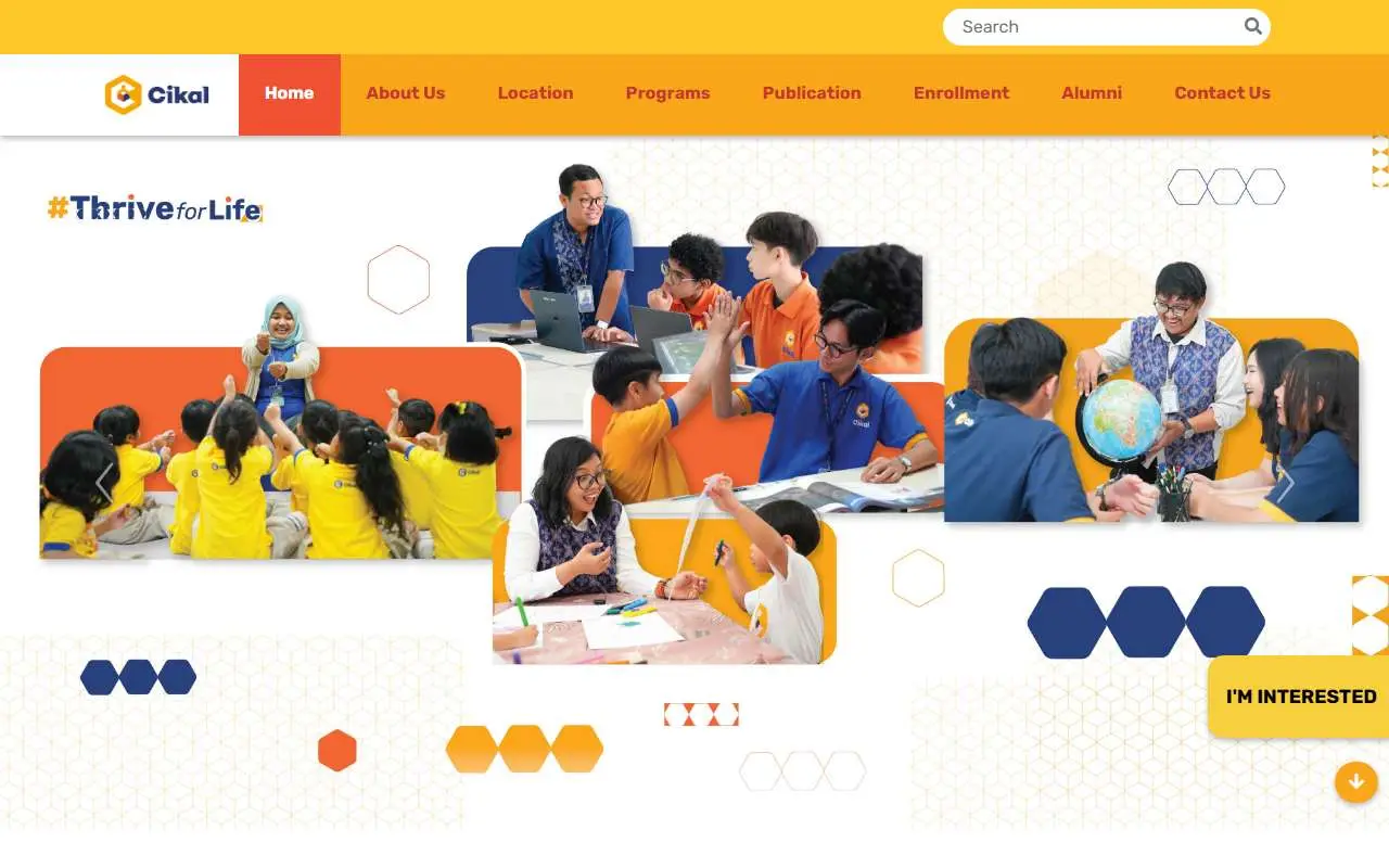 Tampilan website resmi Sekolah Cikal (cikal.co.id)
