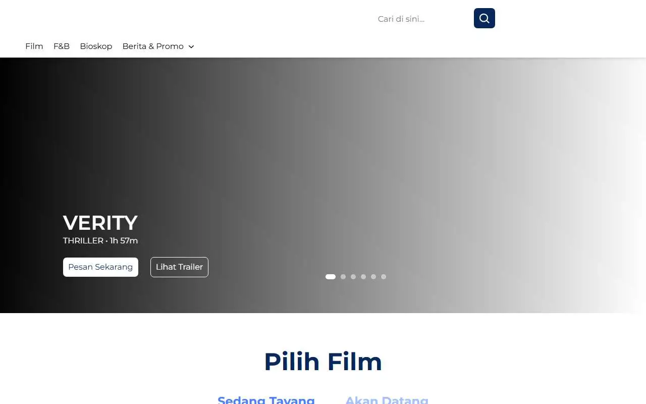 Tampilan website resmi Cinepolis Indonesia (cinepolis.co.id)