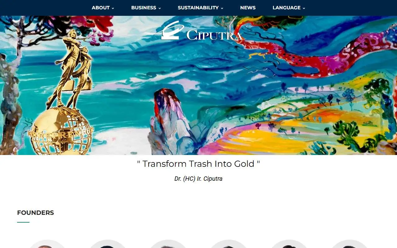 Tampilan website resmi Ciputra (ciputra.com)