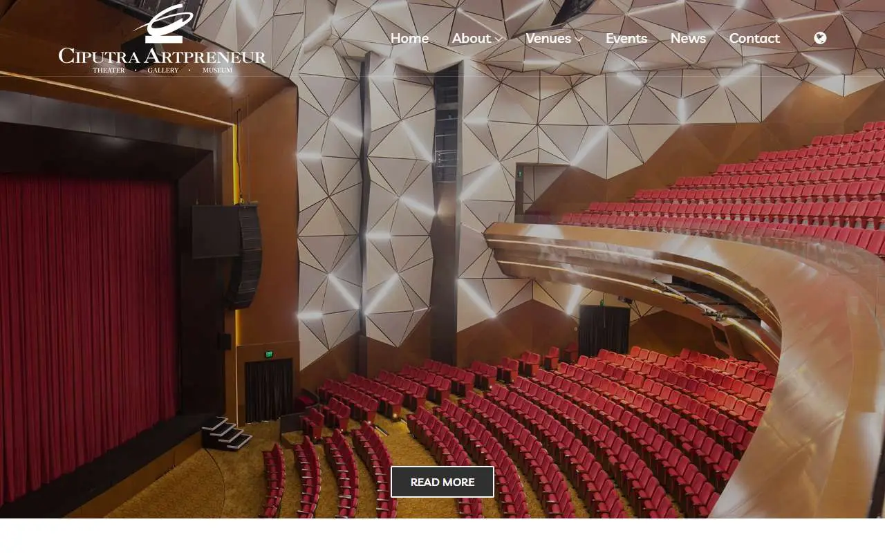 Tampilan website resmi Museum Ciputra Artpreneur (ciputraartpreneur.com)