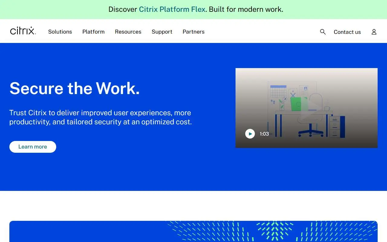 Tampilan website resmi Citrix Systems (citrix.com)