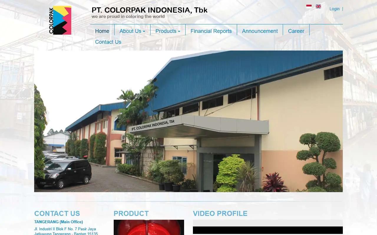 Tampilan website resmi Colorpak Indonesia (colorpak.co.id)